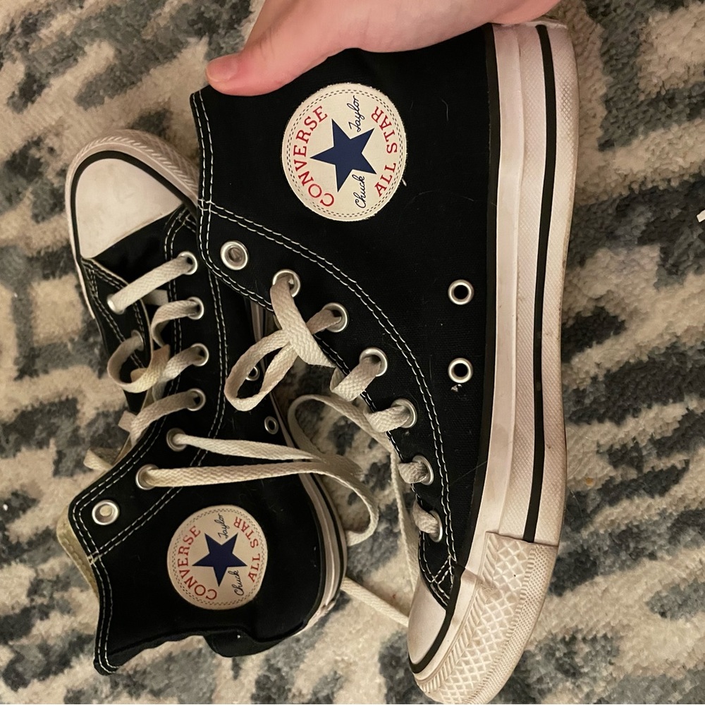 High top black converse 7